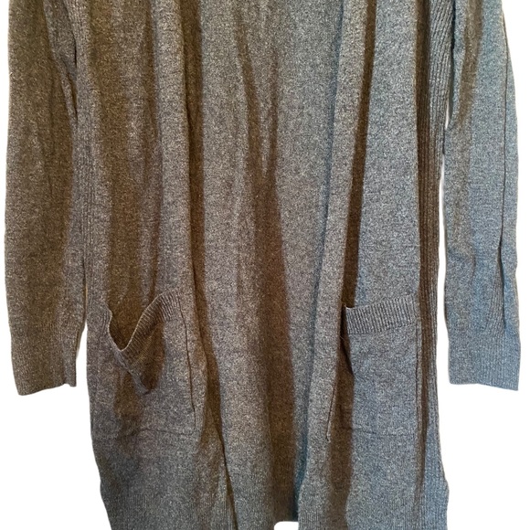 Matty M Gray Open Front Cardigan Sweater - Picture 3 of 12